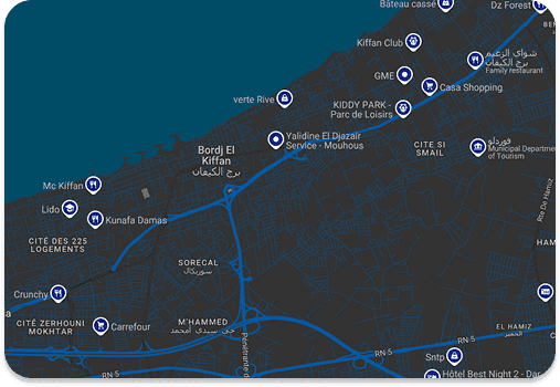 Bordj El Kiffan map